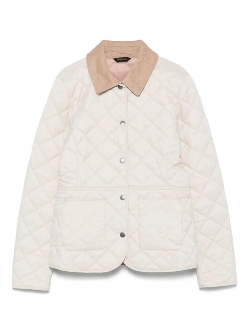 Barbour Quilted Deveron Jacket With Corduroy Collar