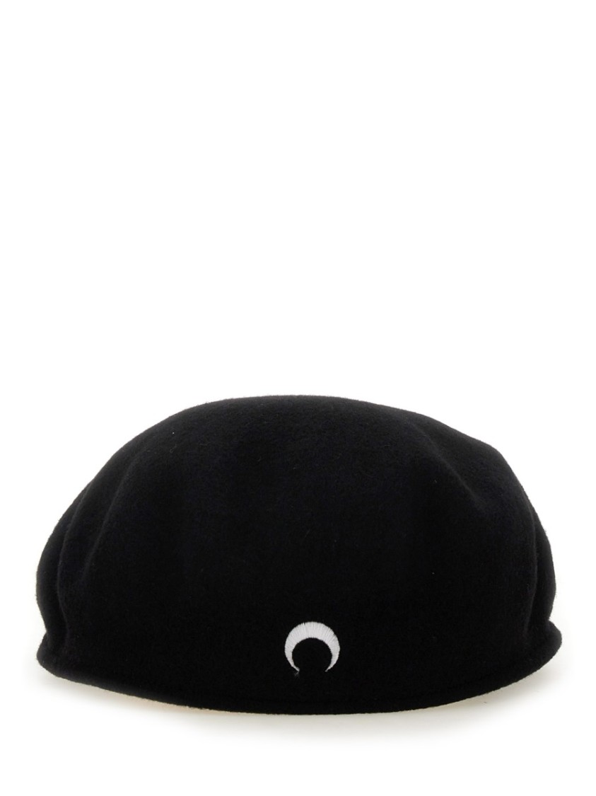Marine Serre Structured Black Wool Cap