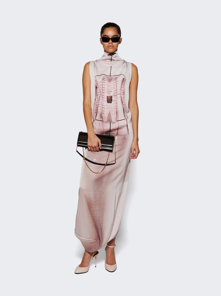 Jean Paul Gaultier Graphic-print Sleeveless Maxi Dress