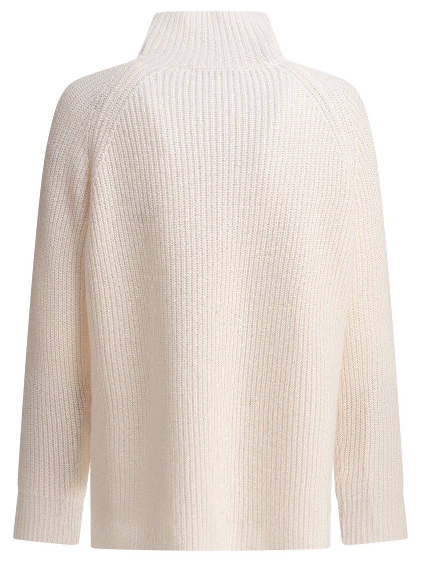 Kangra Cashmere Kangra Asymmetrical Cashmere Knit Sweater In Neutral