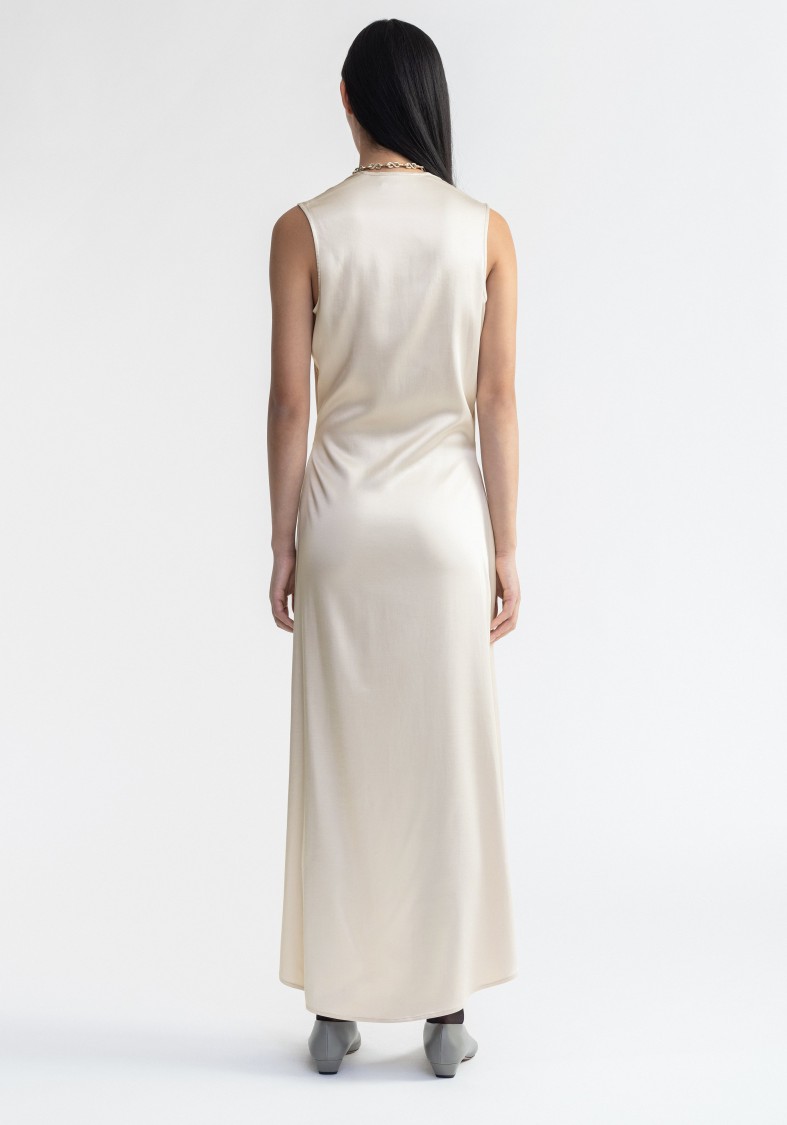 AERON AERON SANSA - SATIN ASYMMETRICAL MIDI DRESS 
