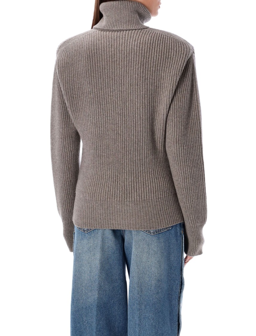Stella Mccartney Sophisticated High-neck Pullover With Padded Shoulders