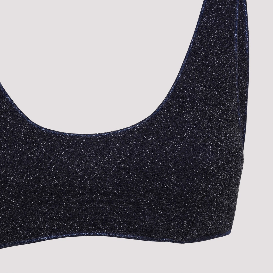 Oseree Oséree Emerald And Night Blue Glittery Two-piece Bikini In Black