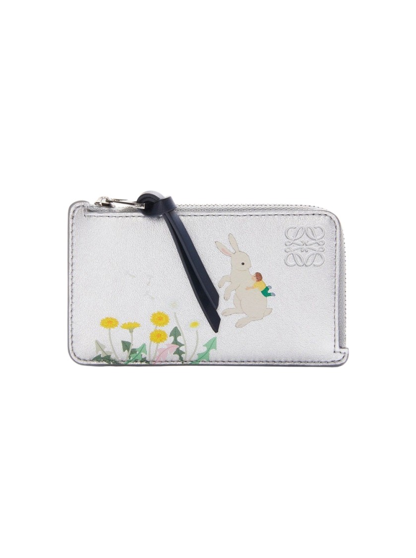 Shop Loewe Bunnies Coin Cardholder Silver