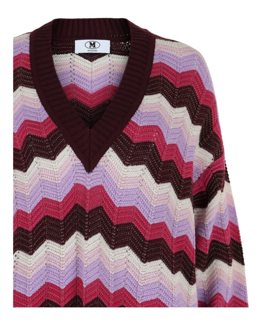 M Missoni Oversized V-Neck Zigzag Sweater | THE LIST