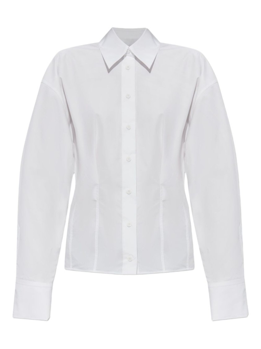 Attico The  White Fitted Shirt With Classic Collar