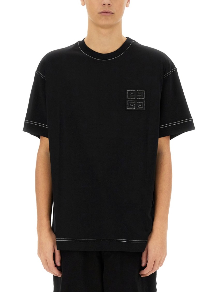 Givenchy 4g Patch Crewneck T-shirt