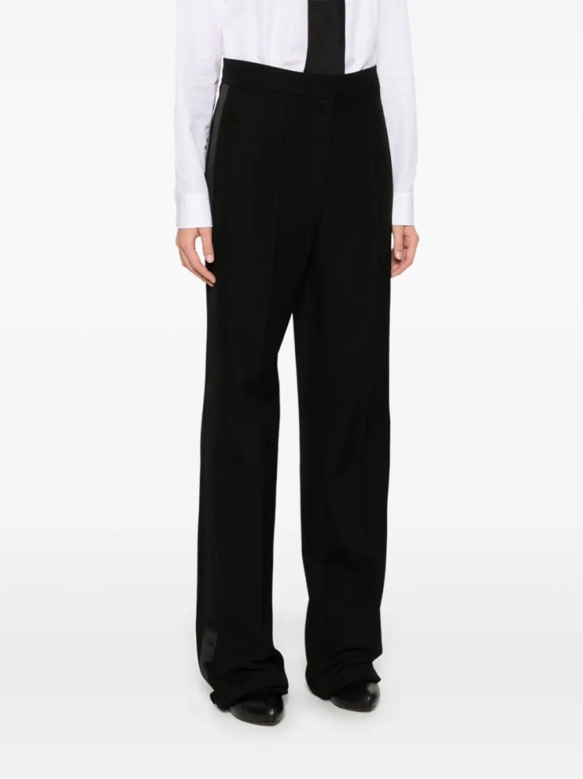 Max Mara Pants Tuxedo In Wool Uccio In Black