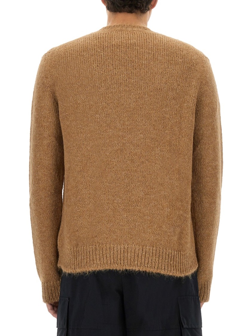 Jil Sander Relaxed Fit Wool Blend Sweater In Brown