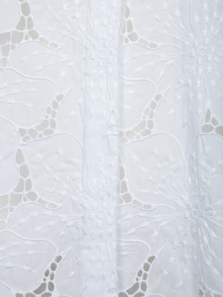 Shop Genny Floral Patterned White Shirt In Cotton Blend
