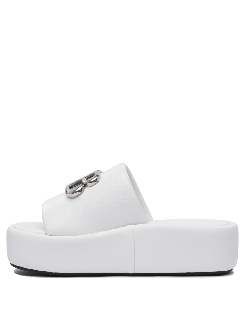 Balenciaga "rise" 55 Mm Slides In White