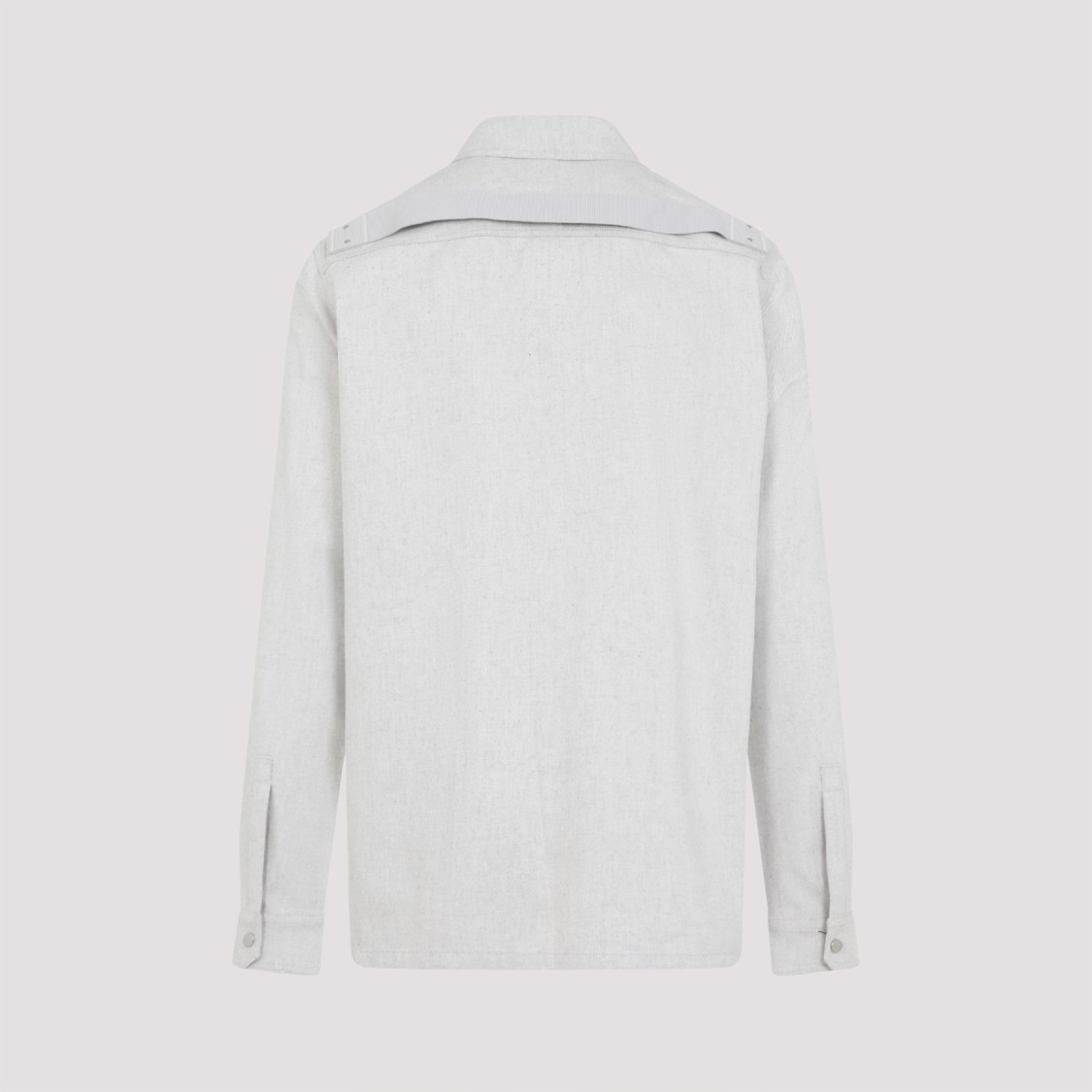 Rick Owens Long-sleeved Overshirt In Blue
