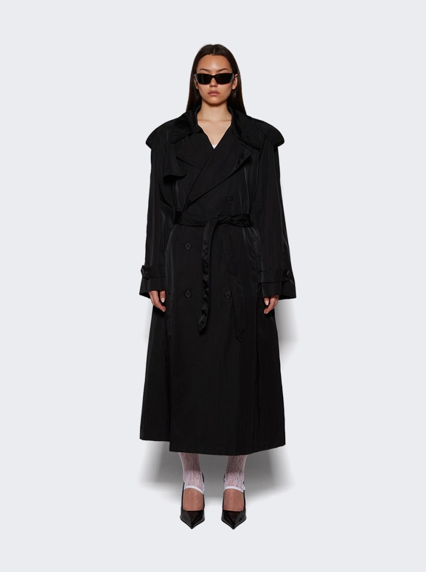 Wardrobe.nyc Technical Trench Coat Black