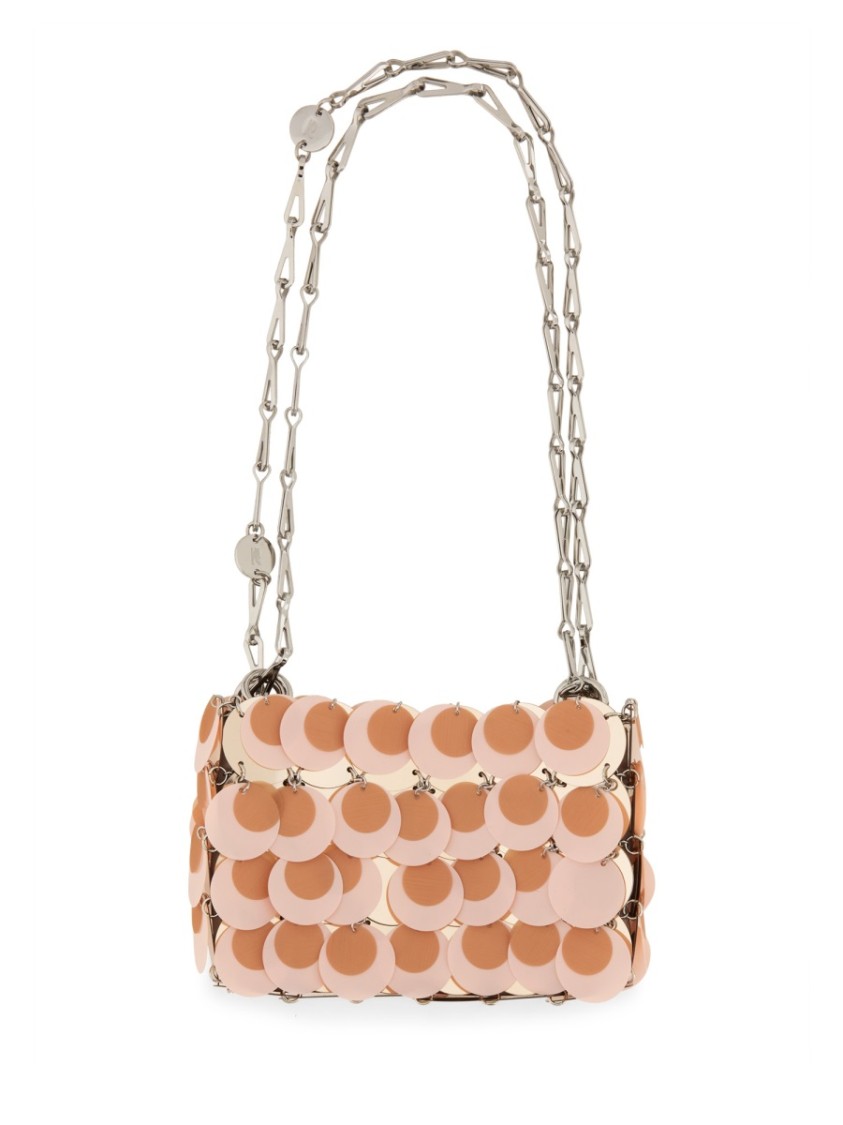 Rabanne "sparkle Nano" Bag In Neutrals