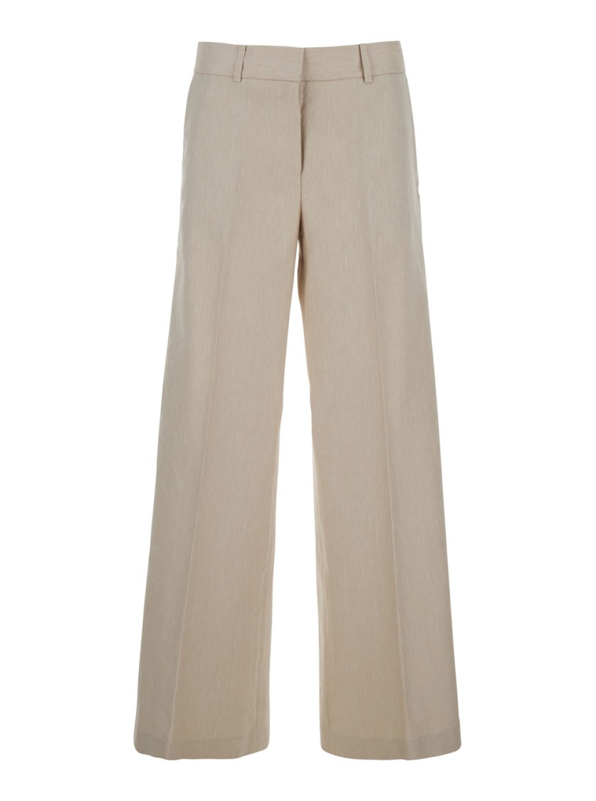 Michael Michael Kors Beige Pants With Wide Leg
