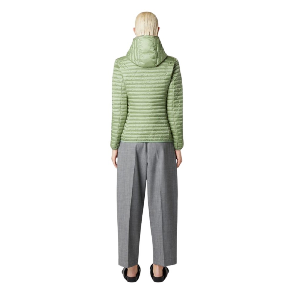 Save The Duck Quilted Jacket With Plumtech® Padding And Dual Zip Closure In Green