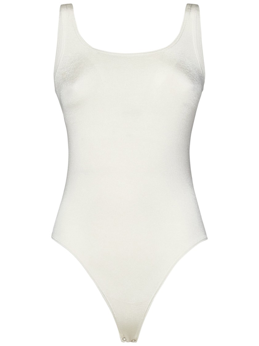 Wolford Slim Fit Butter-colored Knit Top In White