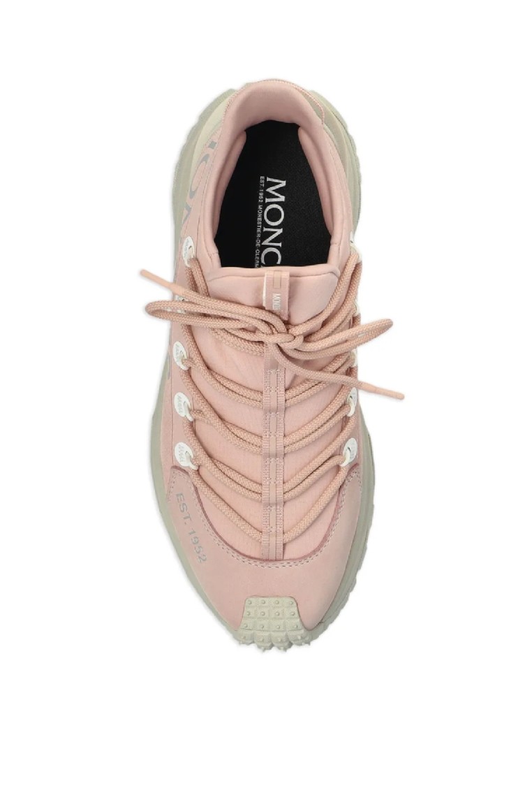 Shop Moncler Trailgrip Lite2 Sneakers With Rugged Sole And Distinctive Logo In Neutrals