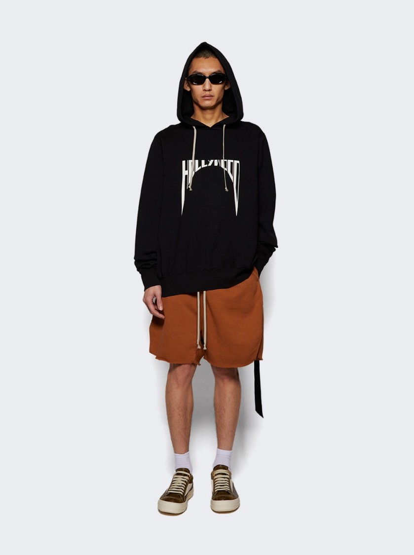 Rick Owens Drkshdw Drkshdw By Rick Owens Long Boxers Butt Zip Shorts Orange In Orange