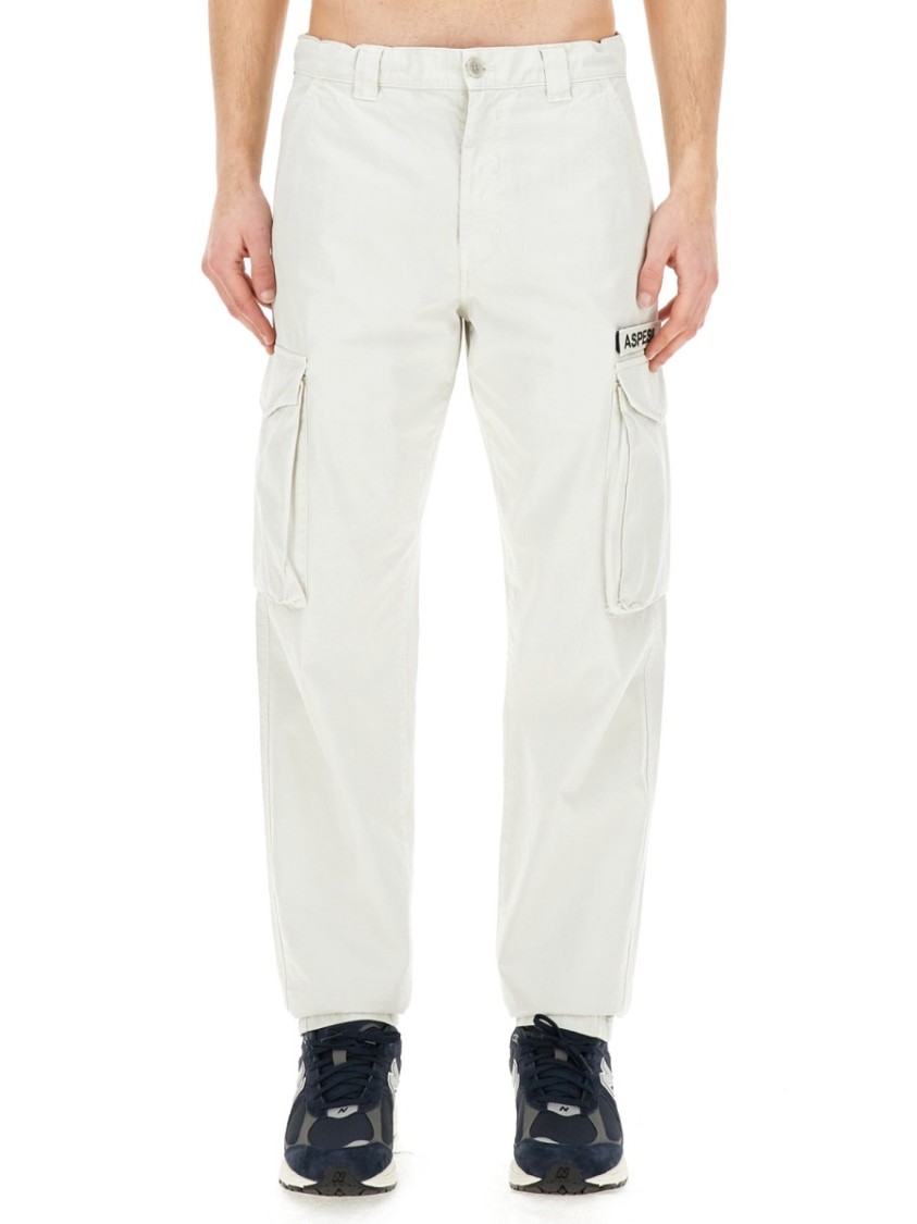 Aspesi Utility Trousers Featuring Multiple Pockets In White