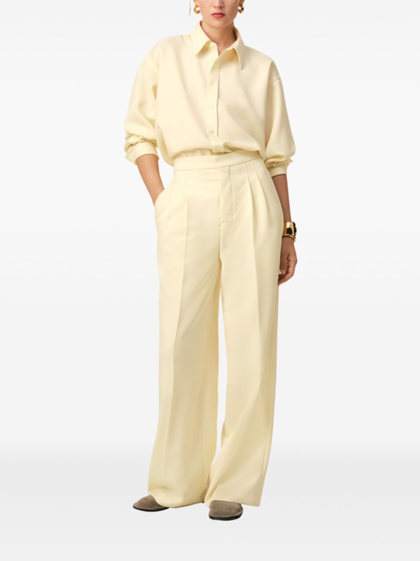 Ami Alexandre Mattiussi Ami Wide-leg Tailored Trousers In Neutral