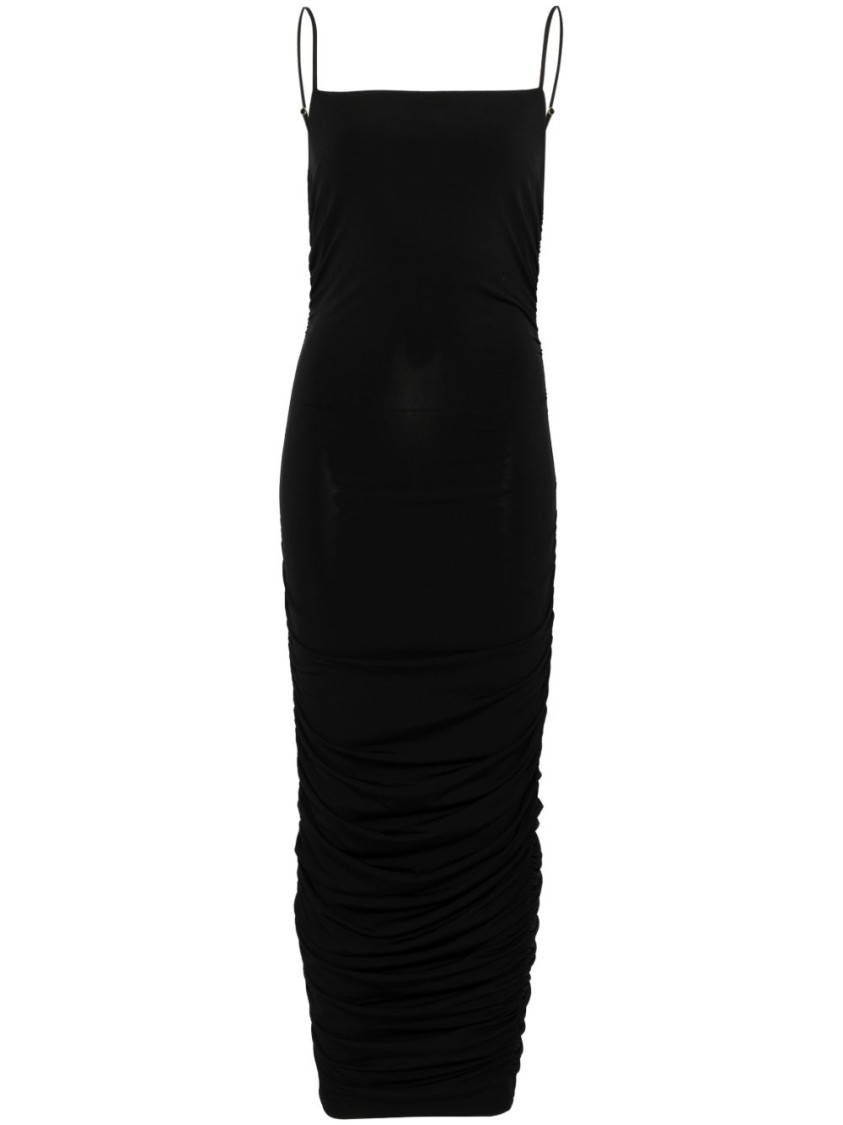 Michael Kors Form-fitting Midi Dress With Spaghetti Straps