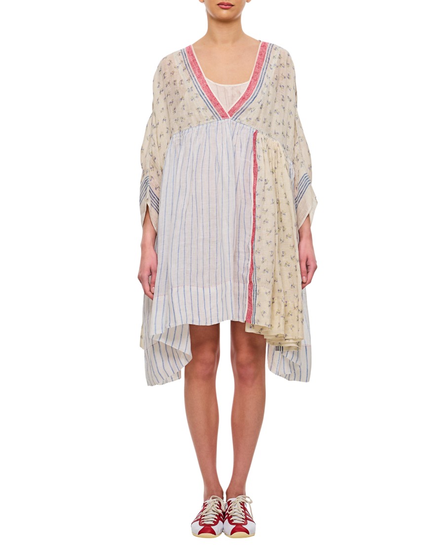 Shop Péro Pero Double Print Midi Dress In Multicolor