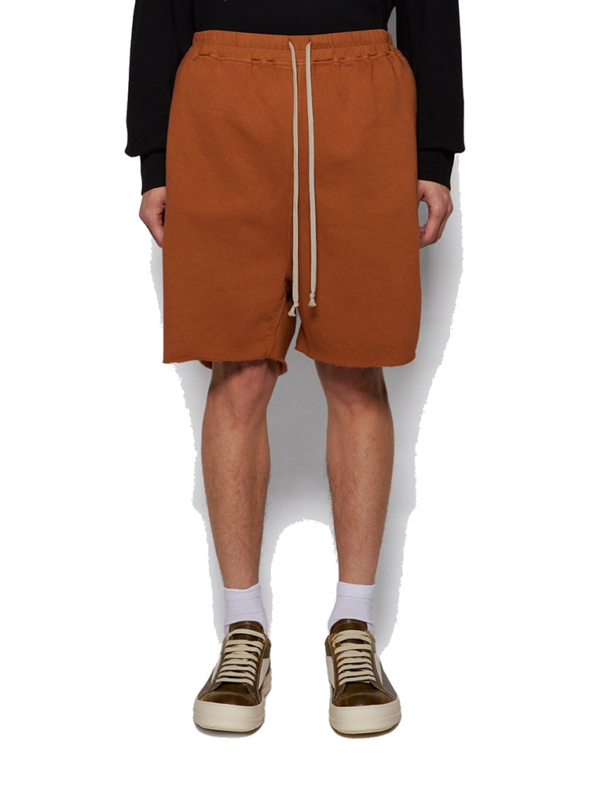 Rick Owens Drkshdw Drkshdw By Rick Owens Long Boxers Butt Zip Shorts Orange In Orange