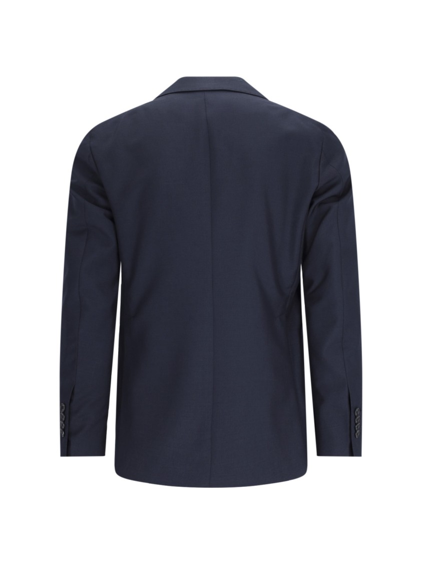 Tagliatore Vesuvio Single-breasted Suit In Blue Virgin Wool