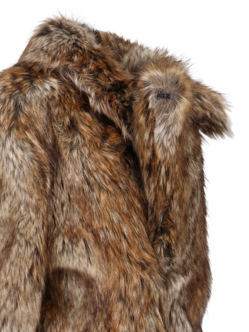 Mm6 Maison Margiela Acrylic Jacket Synthetic Fur In Brown