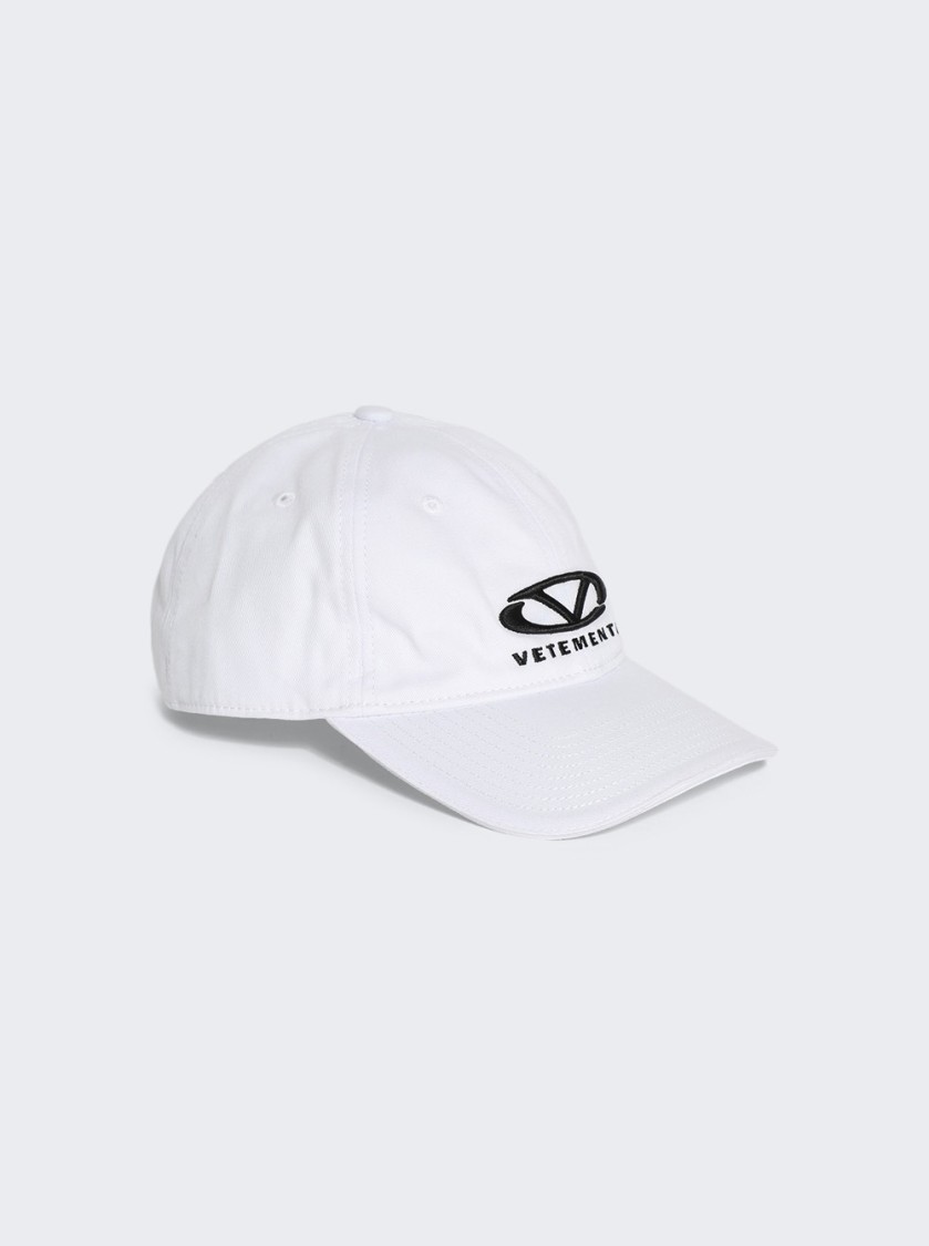 Vetements Oval Logo Cap White In White
