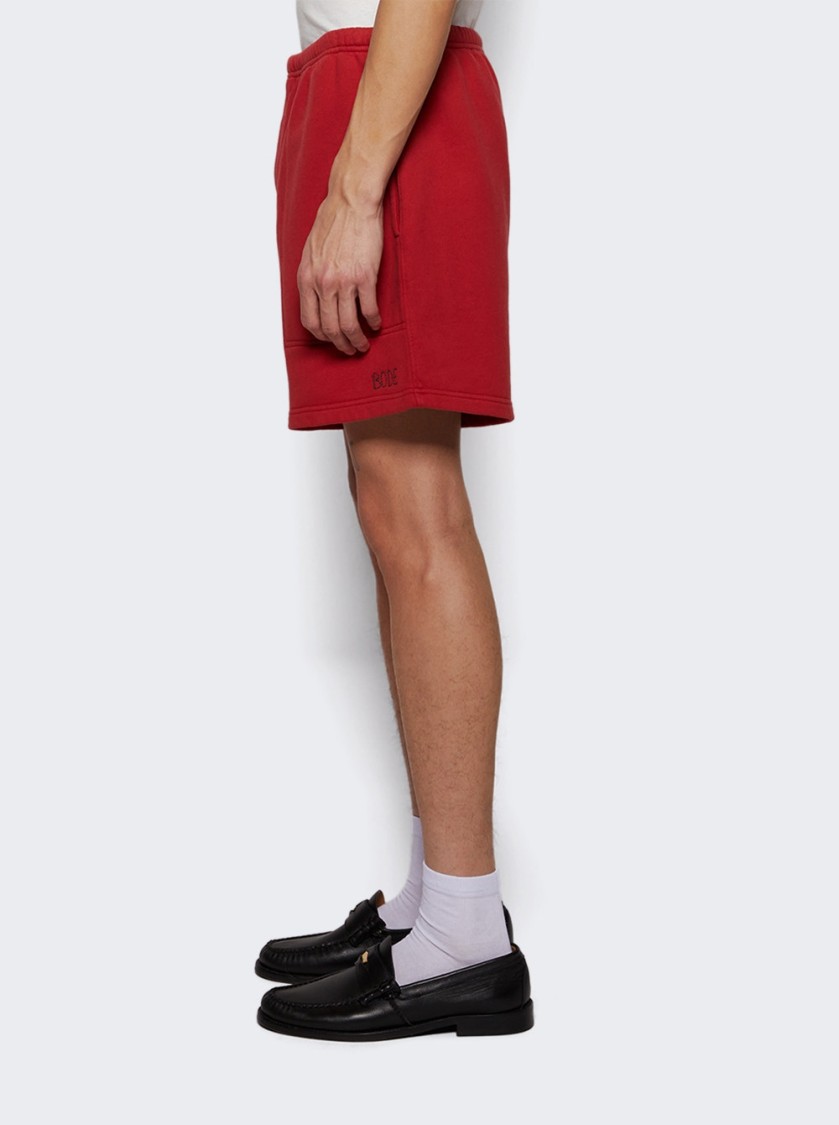 Bode Camper Track Shorts In Red