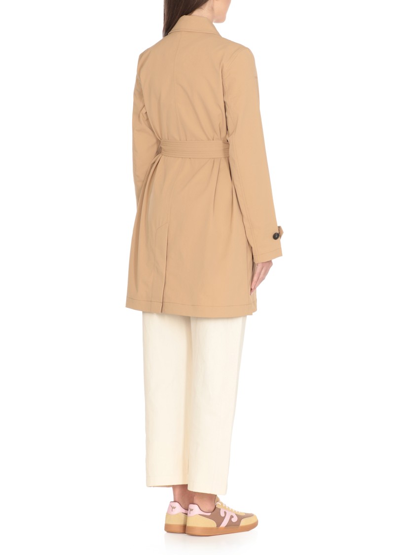 Save The Duck Beige Verve Raincoat In Brown