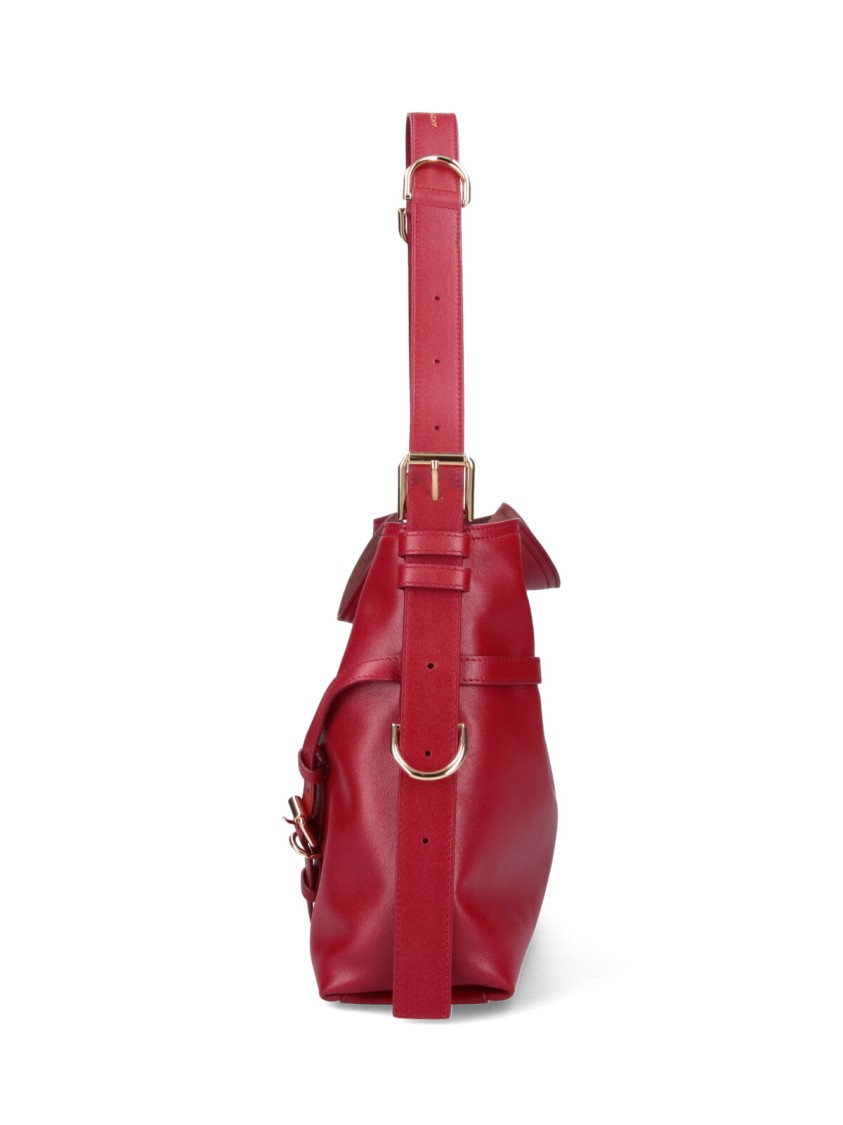 Givenchy Buckle Detail Open Top Shoulder Bag In Red