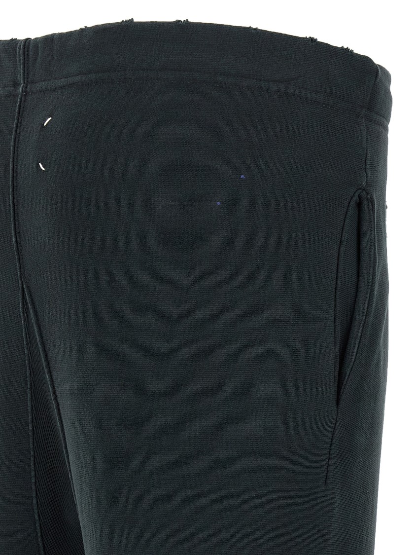 Maison Margiela Distressed Graffiti Joggers Elastic Waistband In Black