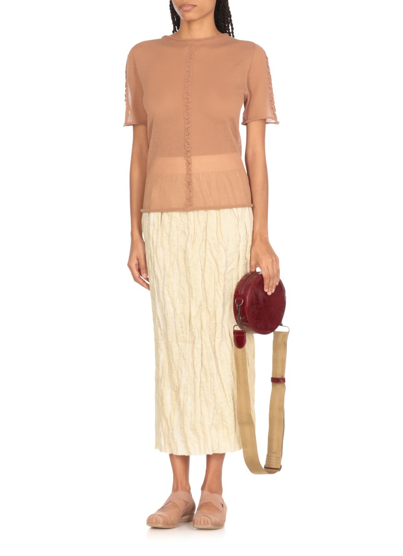 Uma Wang Semi-sheer T-shirt In Neutrals