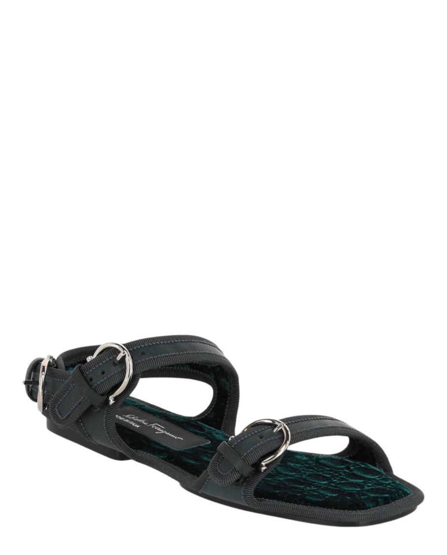 Ferragamo Anteo Gancini Buckle Sandals