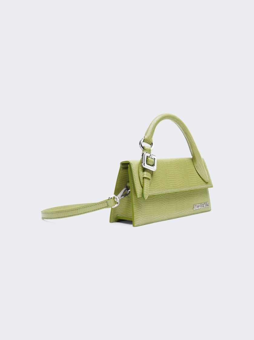 Jacquemus The Long Chiquito Handbag With Buckle Green In Green