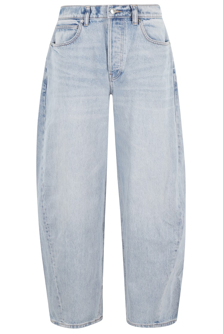 Alexander Wang Mid Rise Jeans With Vintage Bleach Wash In Blue