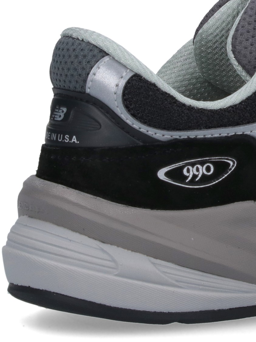 New Balance Black Low Top Sneakers With Logo Detail In Suede And Tech Fabric Woman