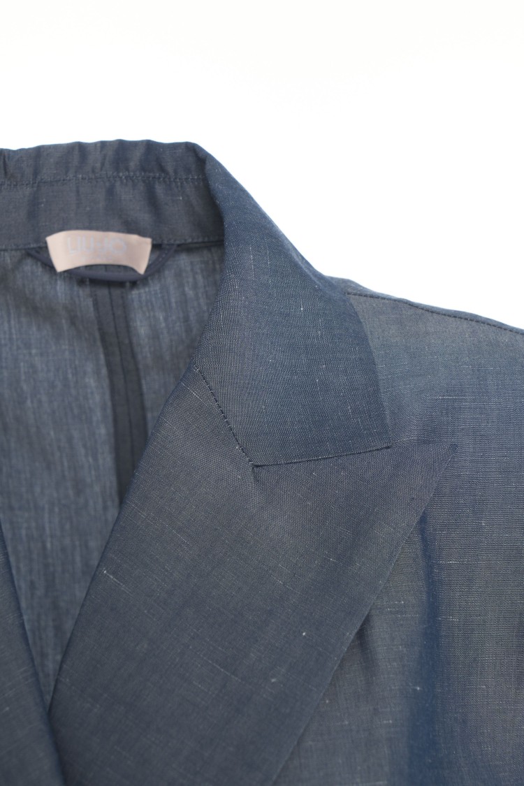 Liu •jo Liu Jo Tailored Vest With Waist Belt In Grey
