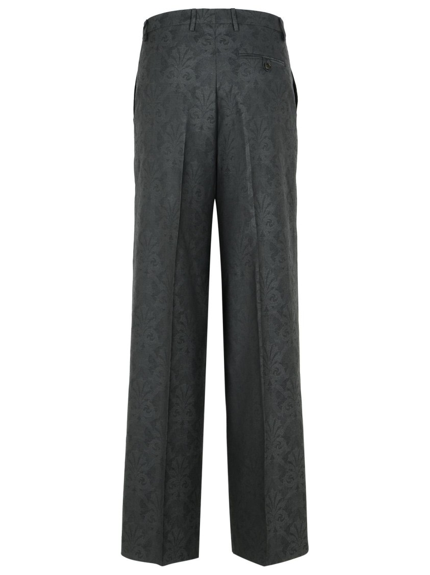 Etro Grey Wool Trousers