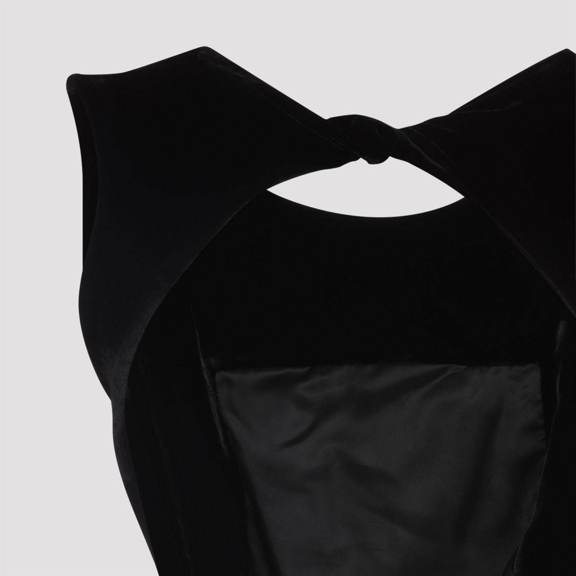 Rick Owens Black Evening Dress With Deep V-neckline And Cutout Detail In Black