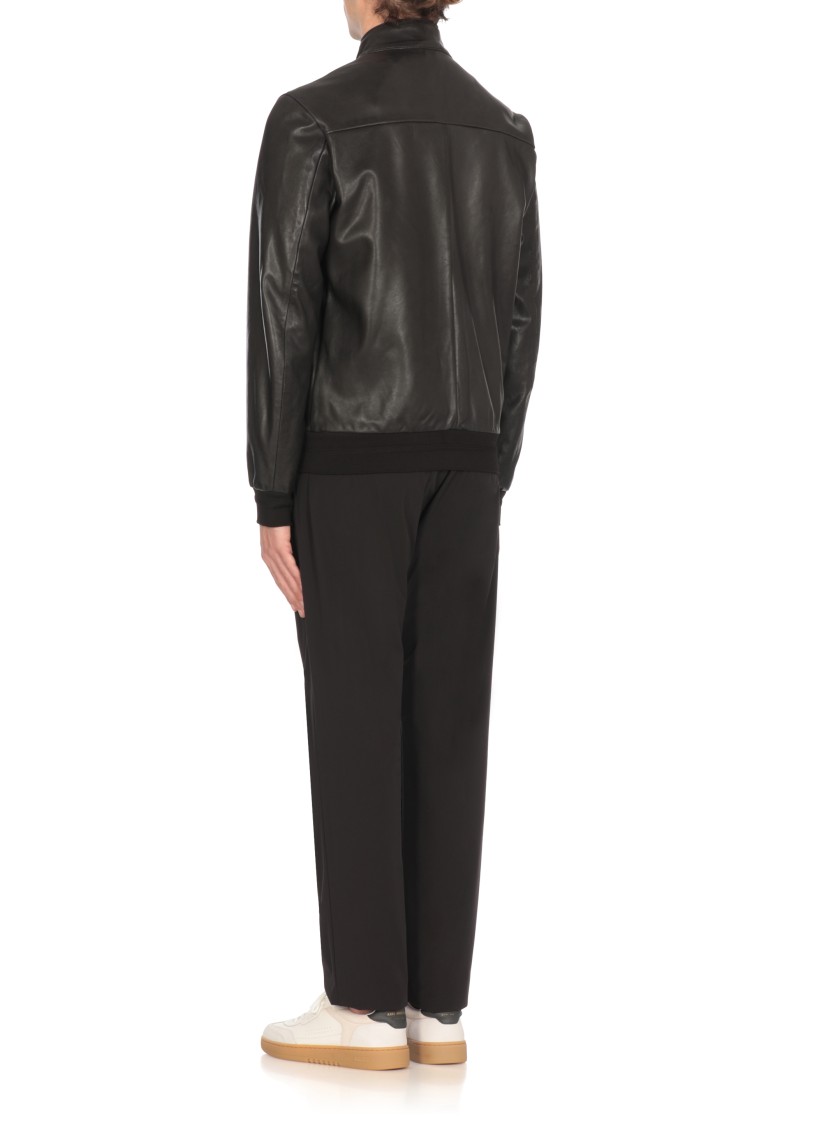 The Jack Leathers Black Leather Jacket In Black