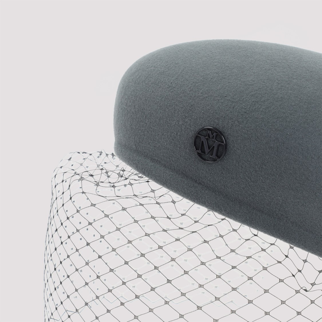 Maison Michel Wool Felt Beret In Gray