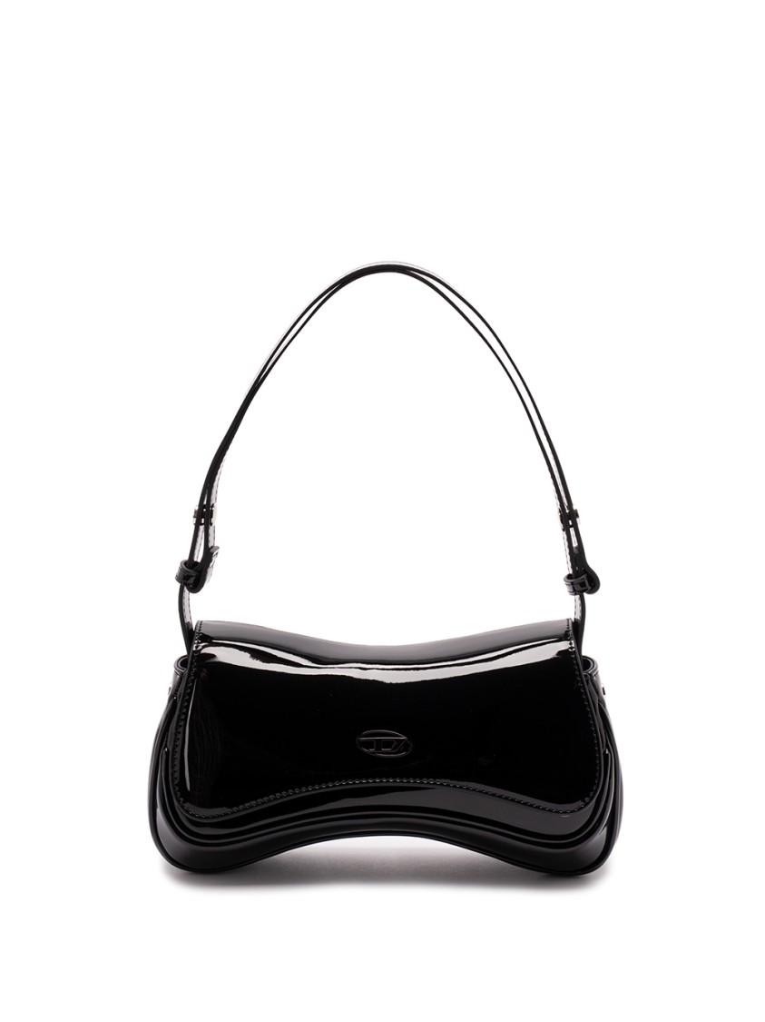Diesel `play Mirror` Charm With Glossy Finish In Black