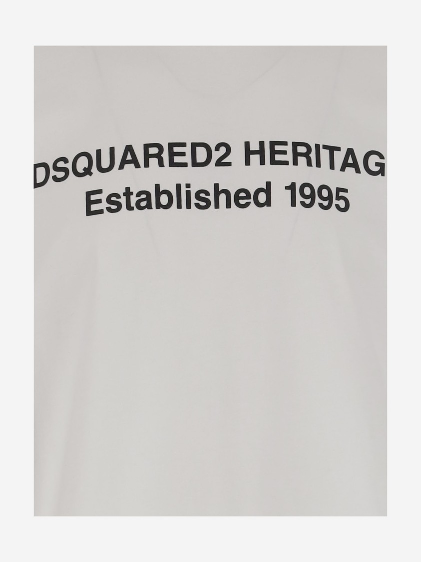 Dsquared2 White Loose Fit Heritage T-shirt In White