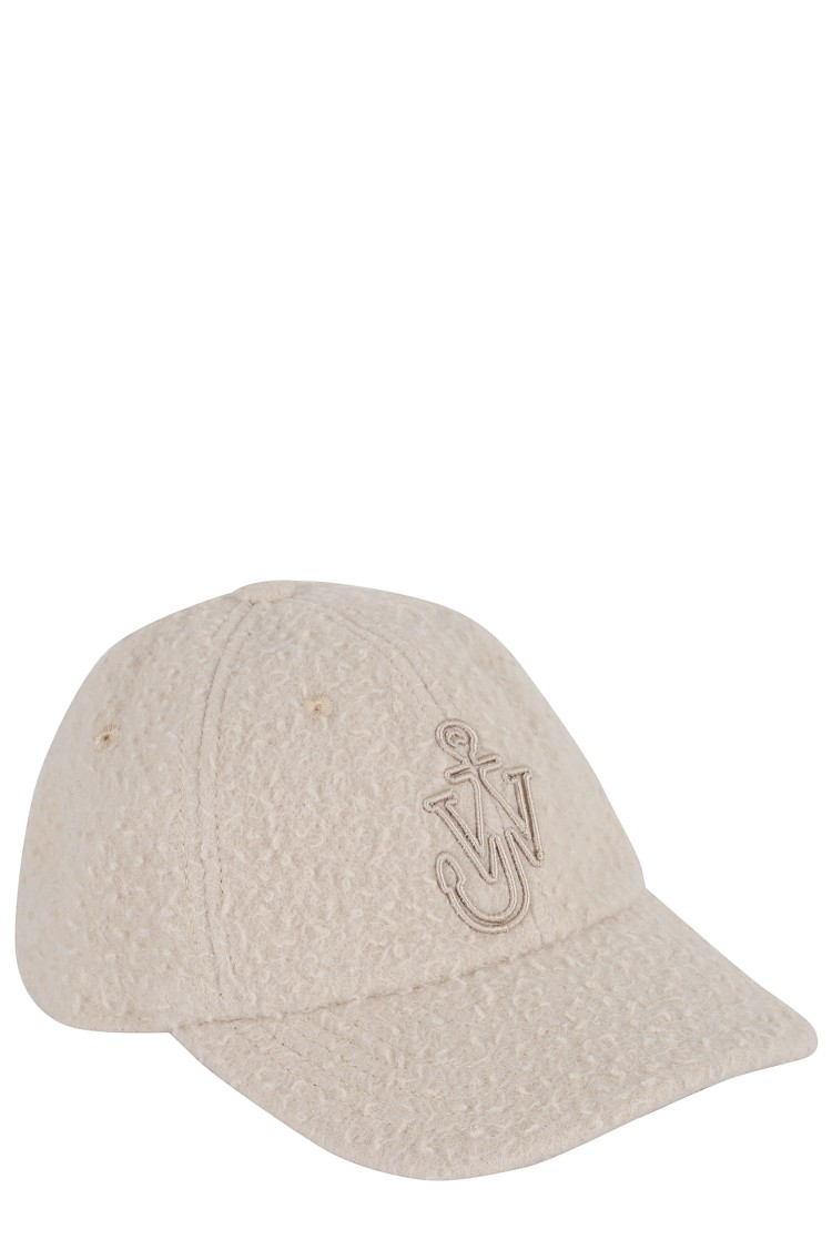 Jw Anderson J. W. Anderson Textured Wool Baseball Cap In White