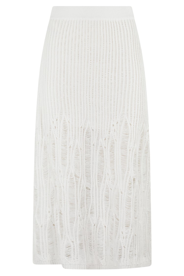 Iro Knitted-design Midi Skirt In White