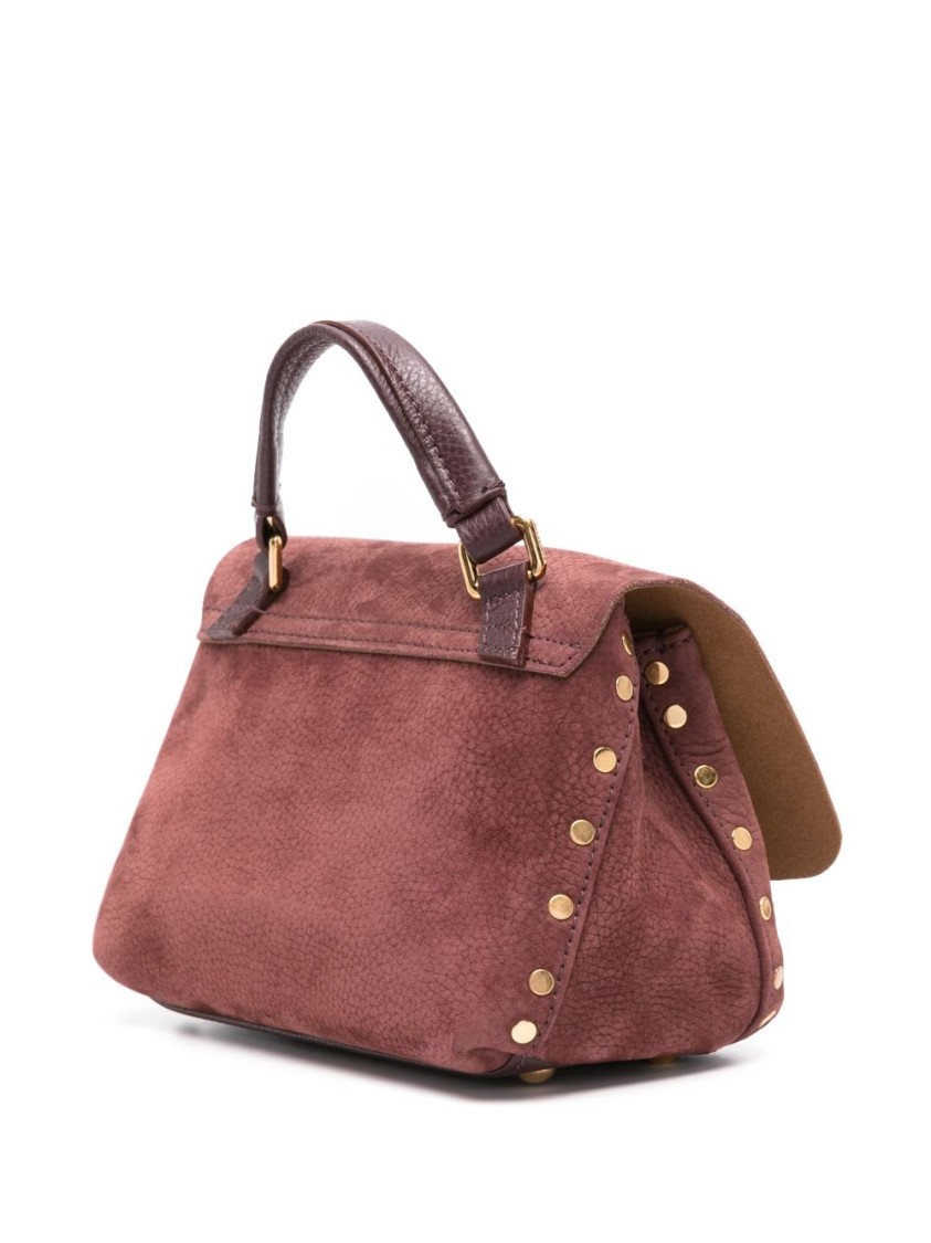 Zanellato Postina Jones Medium Suede Leather Handbag In Brown